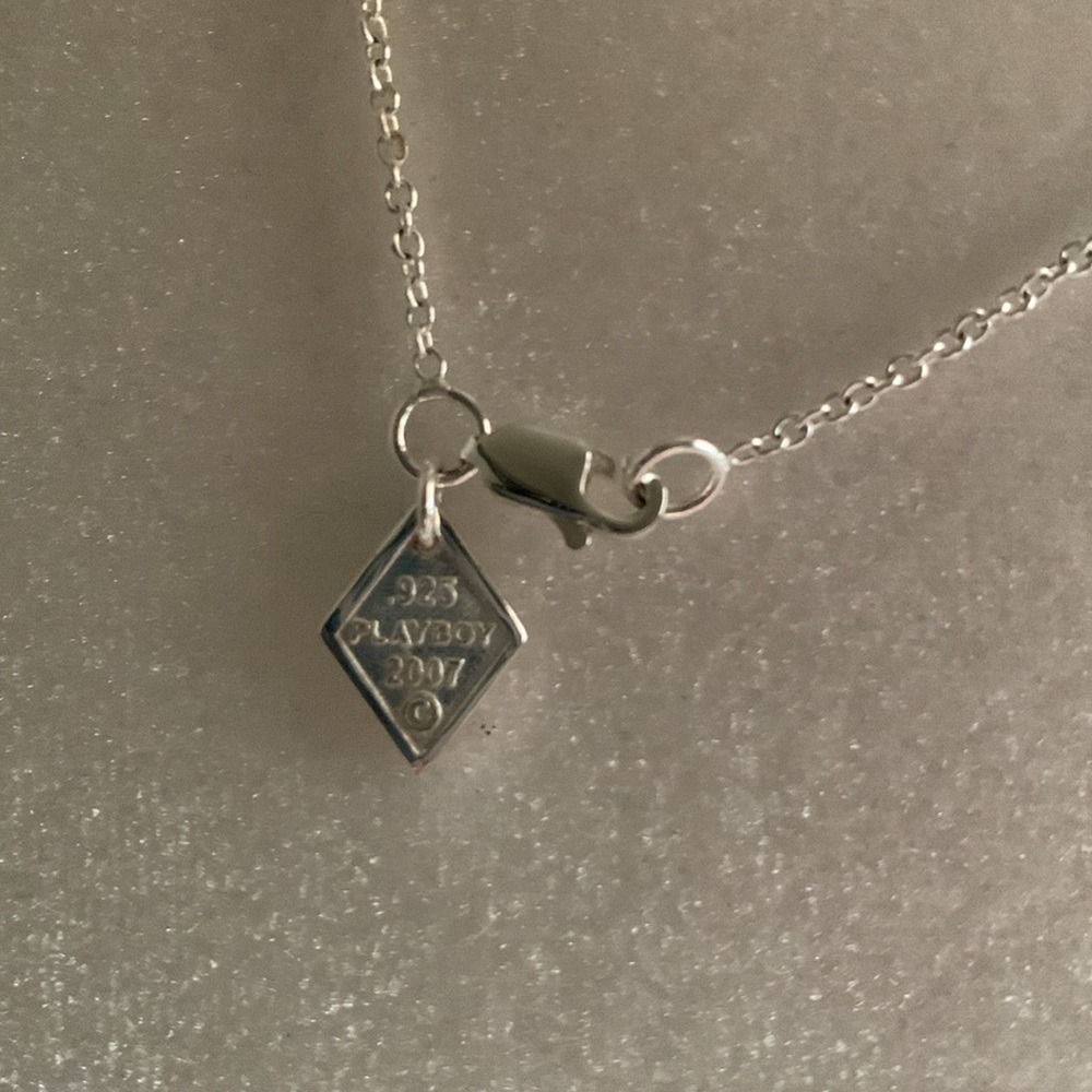 Playboy/white trash charm bow necklace - Picture 4 of 5